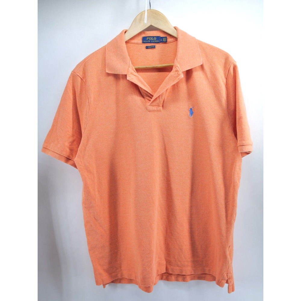 Polo Ralph Lauren Classic‎ Fit Salmon Orange Short Sleeve Golf Shirt L
